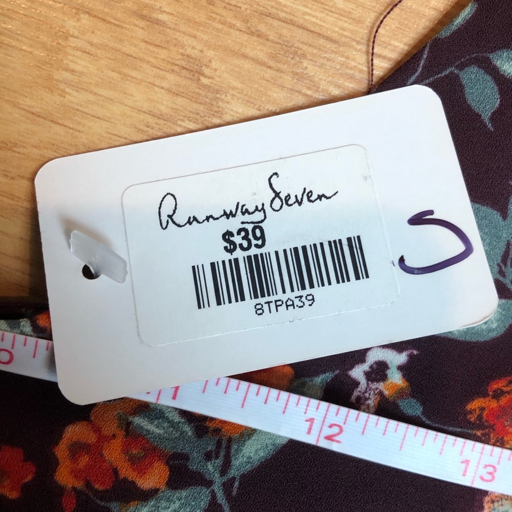 PEACH LOVE California Runway Seven floral shirt S - Picture 11 of 14